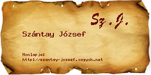Szántay József névjegykártya