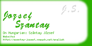 jozsef szantay business card